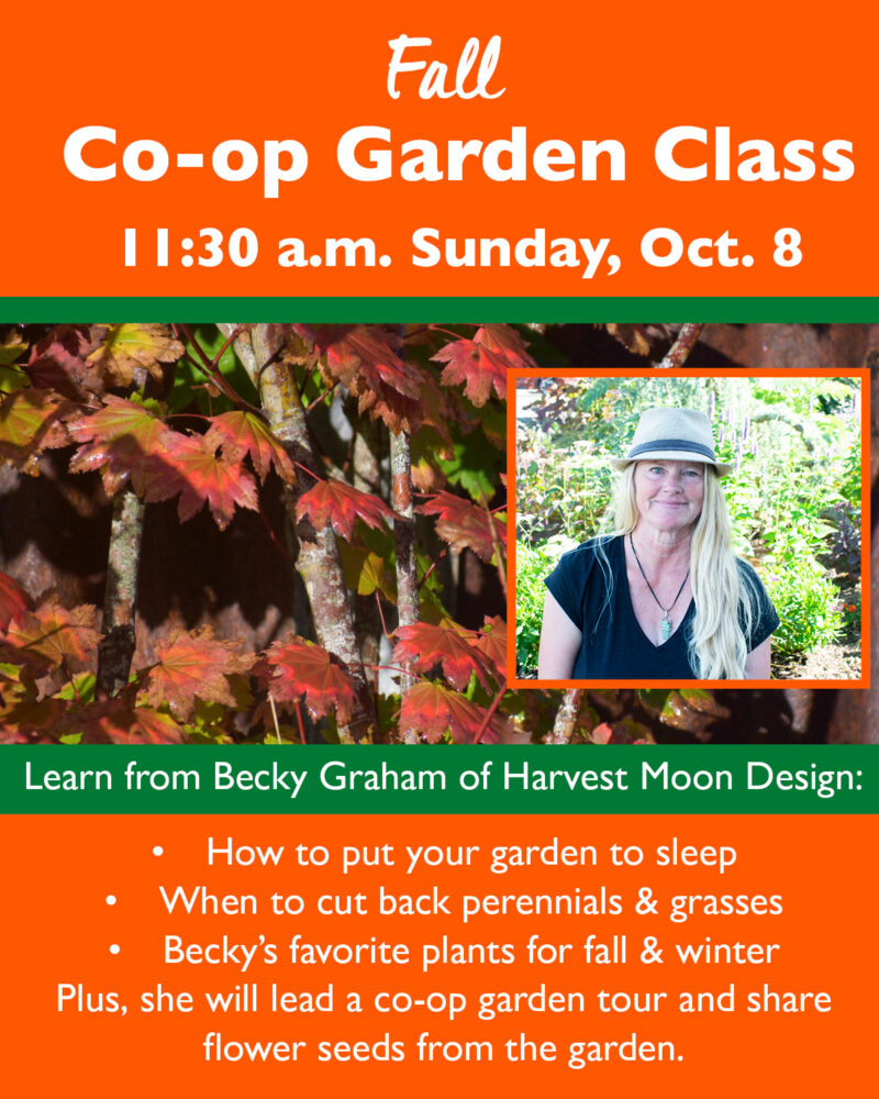 Fall Coop Garden Class Astoria Co+op